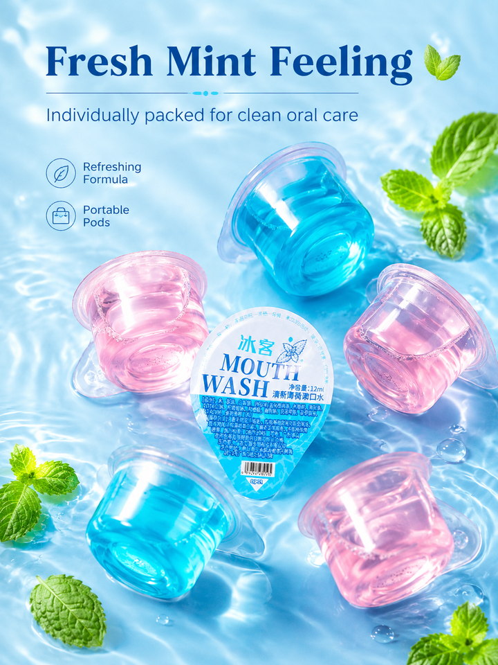 Portable Mouthwash Jelly Pods | Mini Travel Oral Care