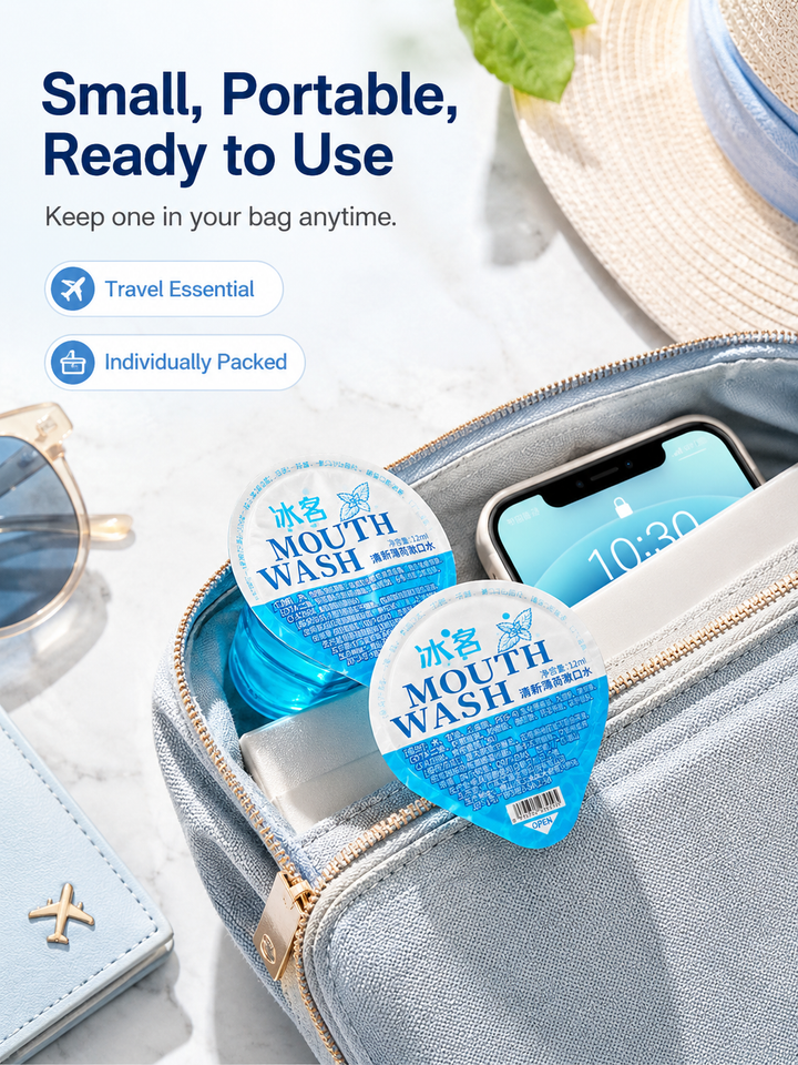 Portable Mouthwash Jelly Pods | Mini Travel Oral Care
