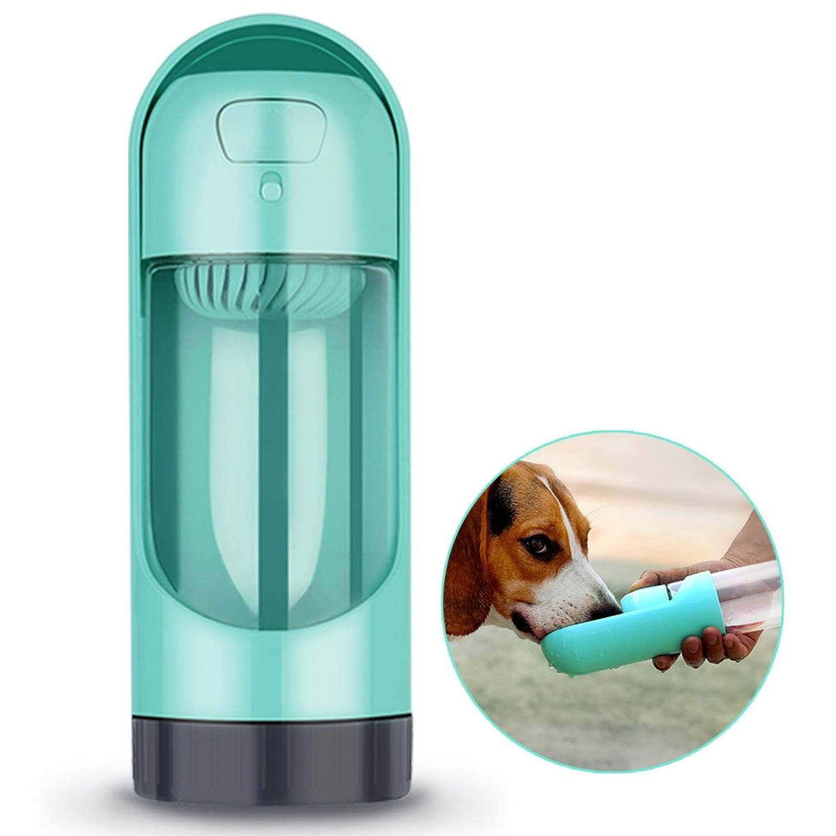 Portable Dog Water Bottle for One-Handed Hydration