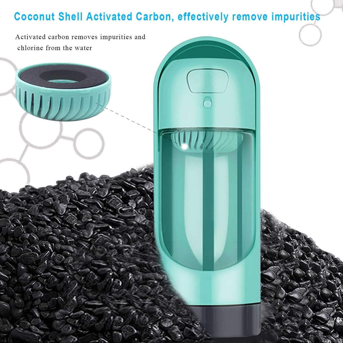 Portable Dog Water Bottle for One-Handed Hydration