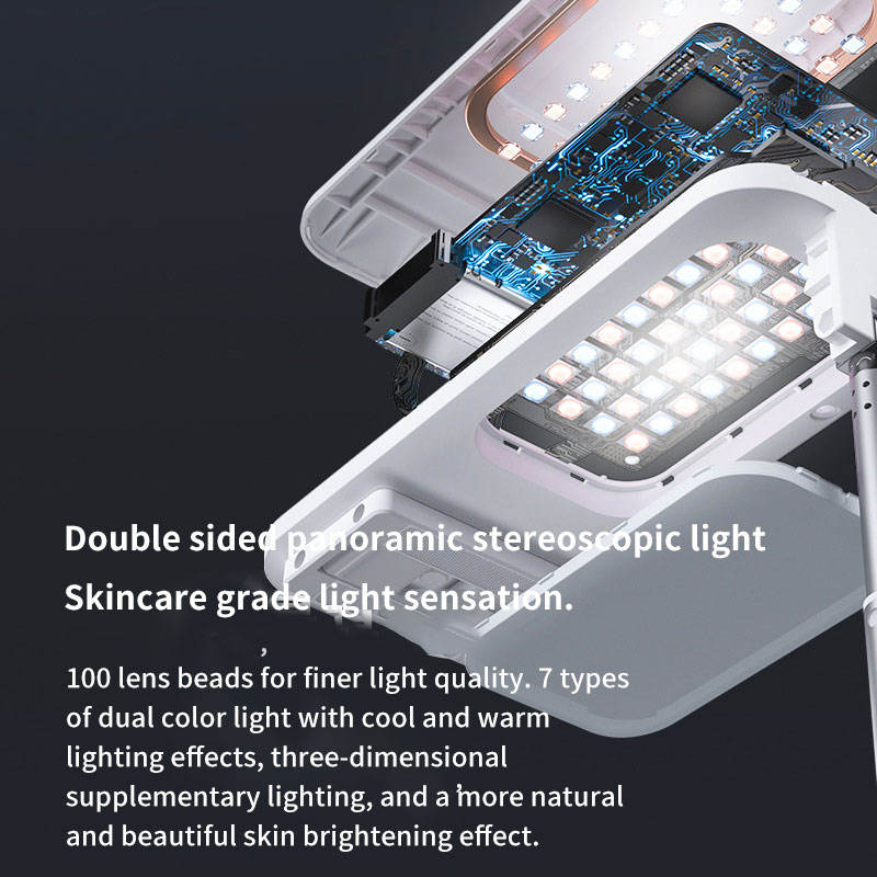 Retractable Selfie Light Phone Stand for Live Streams