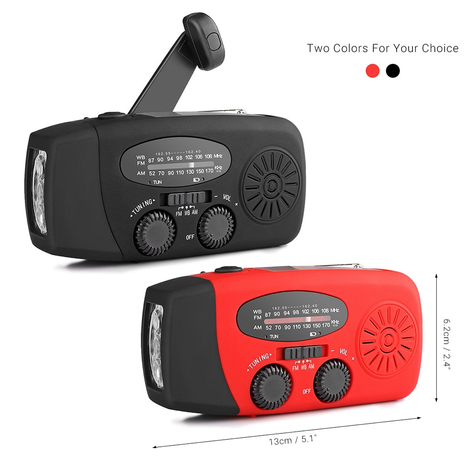 Hand Crank Solar Emergency Radio with Phone Charger