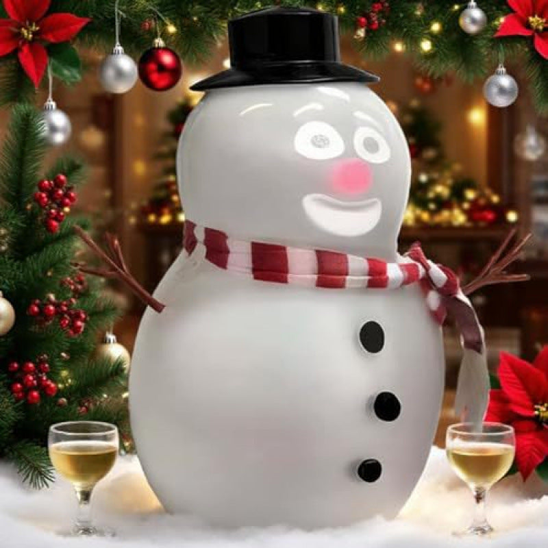 Talking Animated Snowman with Glowing Blinking Face