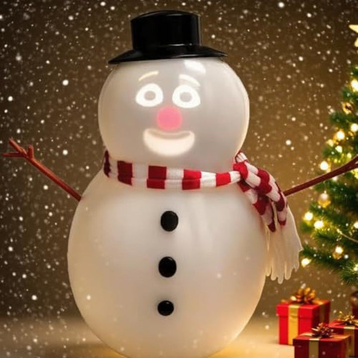 Talking Animated Snowman with Glowing Blinking Face