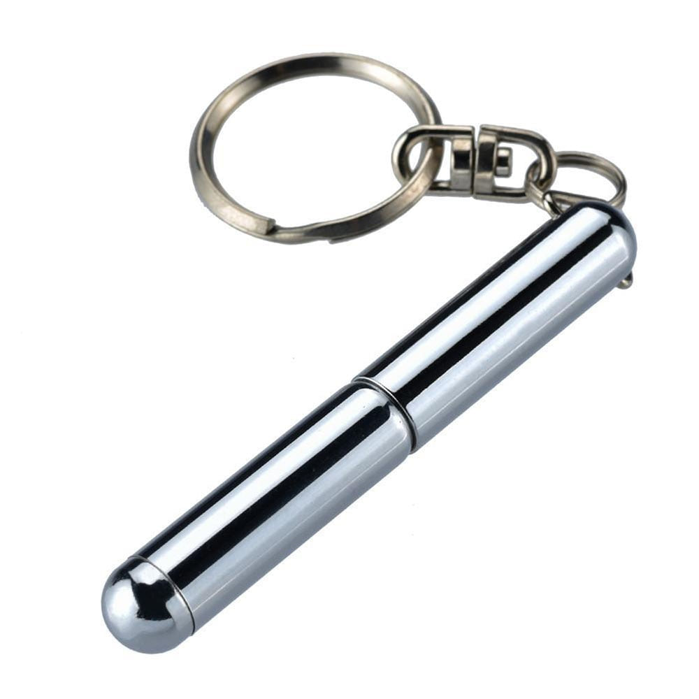 Stainless Steel Keychain Pen with Telescoping Barrel