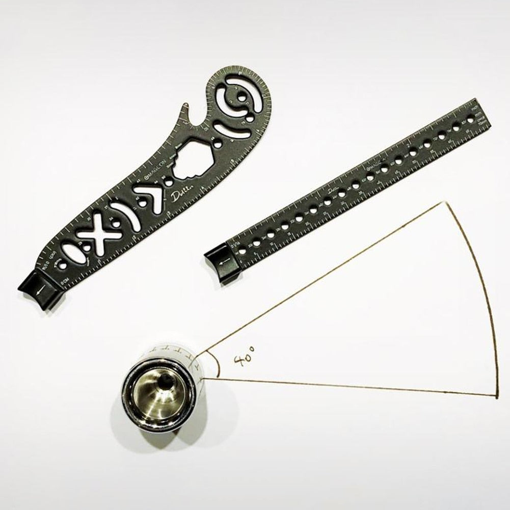 Magnetic Drafting Protractor and Circle Drawing Tool