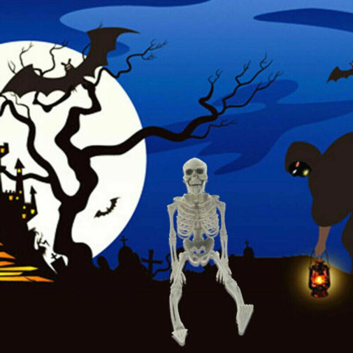 Poseable Skeleton Prop for Spooky Halloween Displays