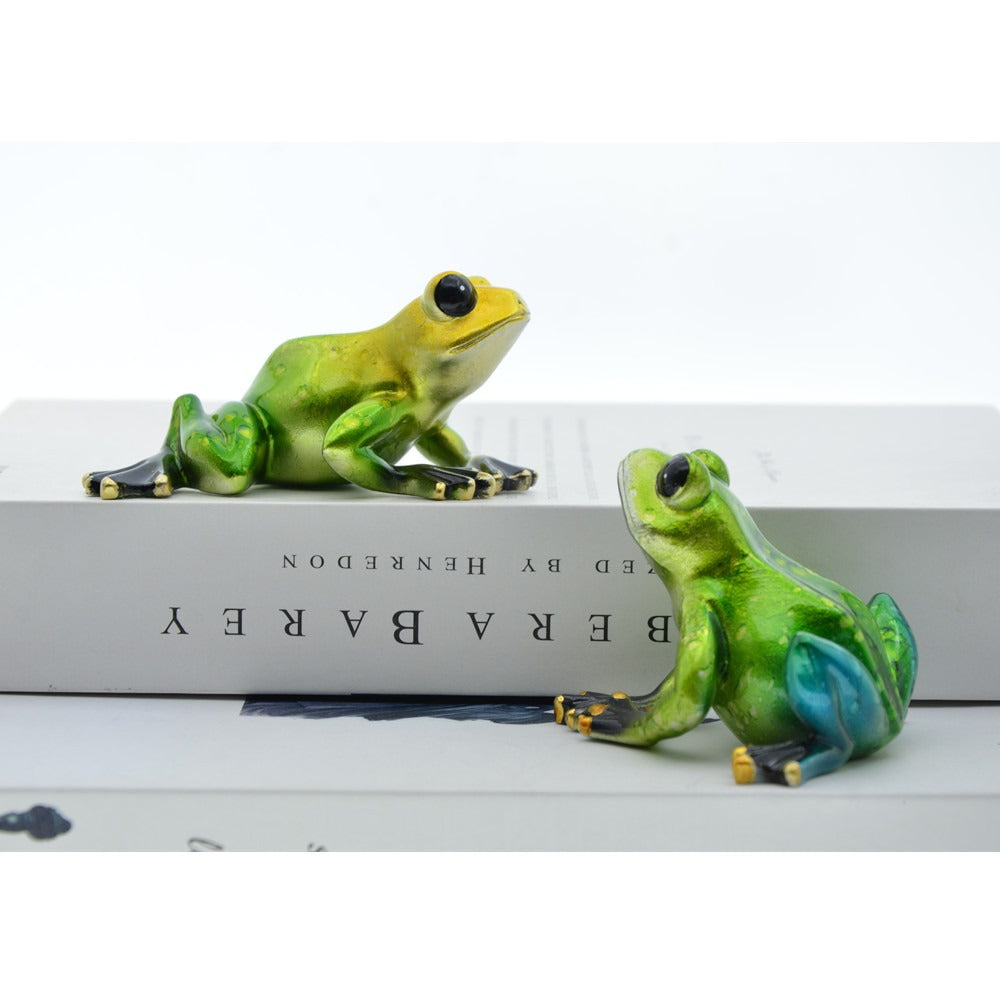 Frog Plant Decor Set for Whimsical Colorful Pot Style