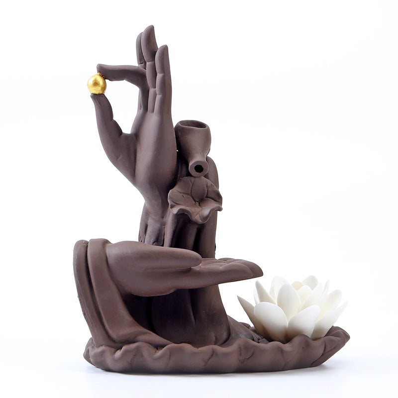 Ceramic Incense Burner for a Cascading Zen Smoke Waterfall