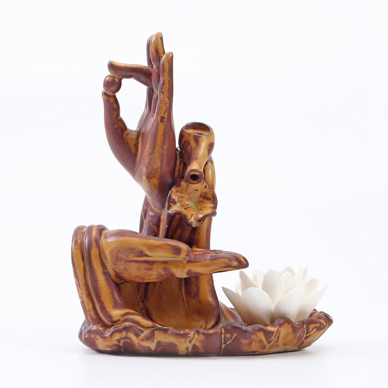 Ceramic Incense Burner for a Cascading Zen Smoke Waterfall