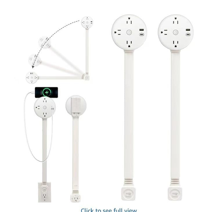 Telescoping Swivel Socket Extender for Sofas & Beds
