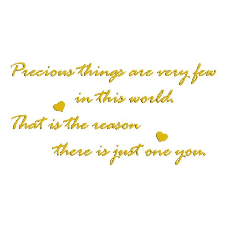 Acrylic Mirror Wall Quote for Romantic Home Styling