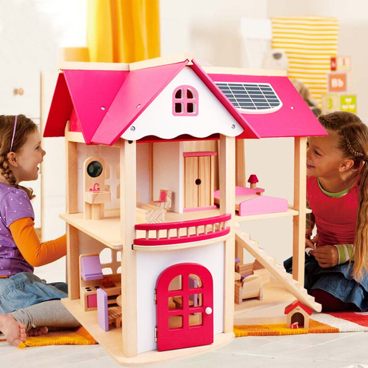 Wooden Dollhouse Furniture Set for Imaginative Play
