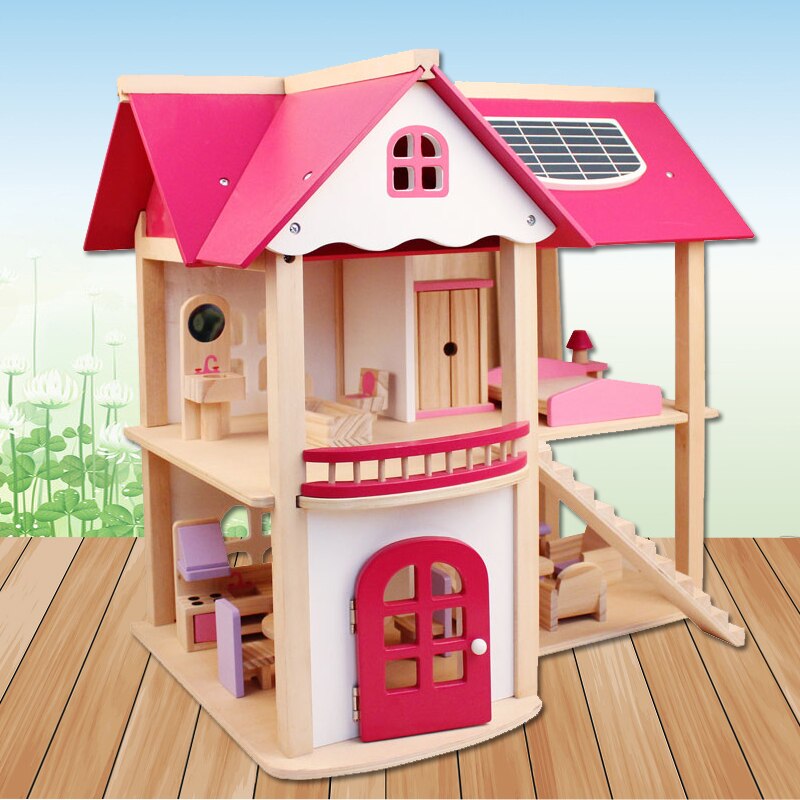 Wooden Dollhouse Furniture Set for Imaginative Play