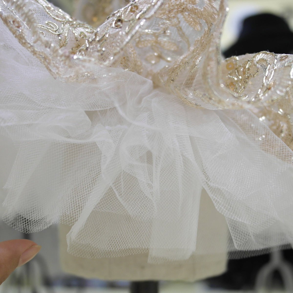 Small Pet Wedding Dress With Embroidered Princess Tutu