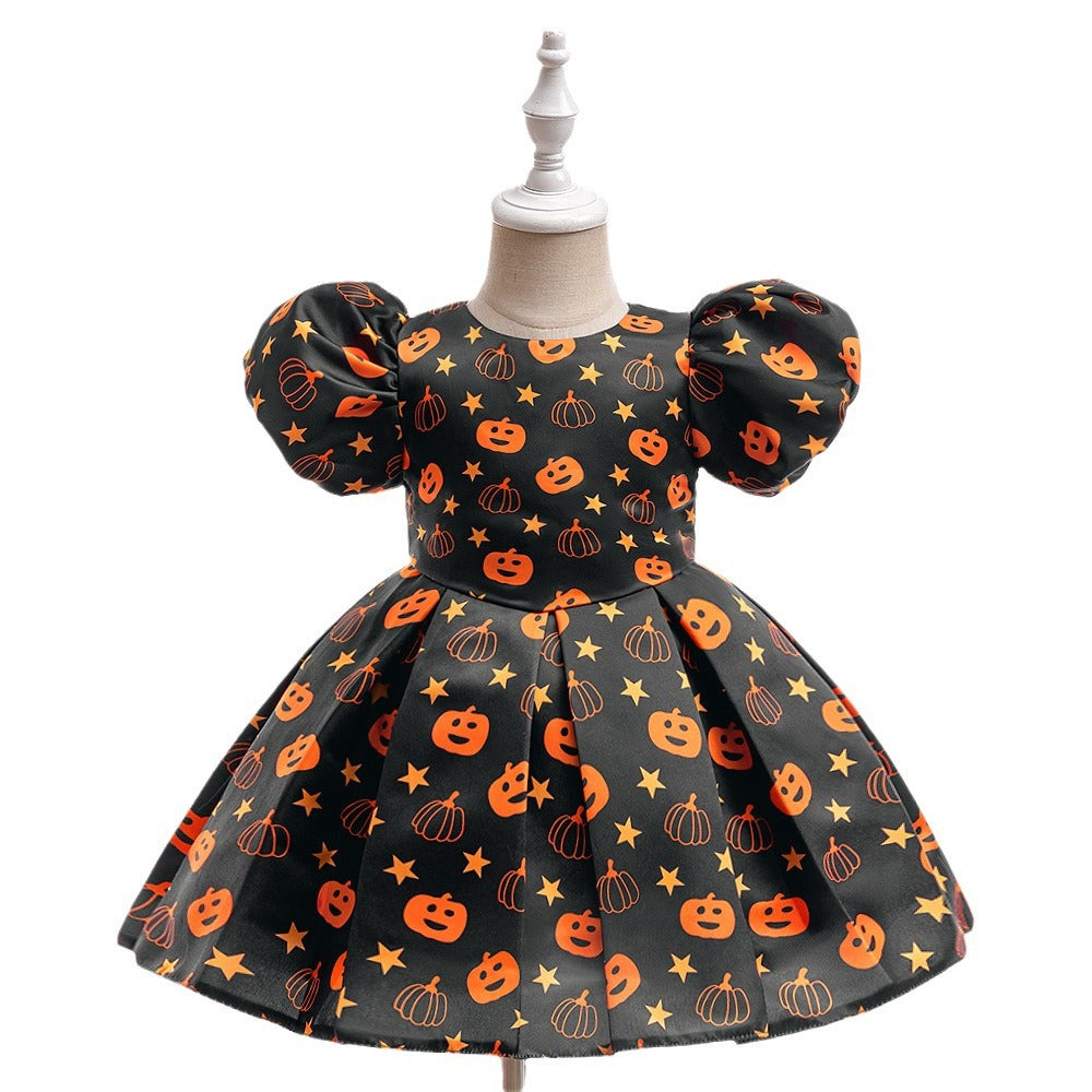 Girls Halloween Princess Costume Dress Set With Accessories