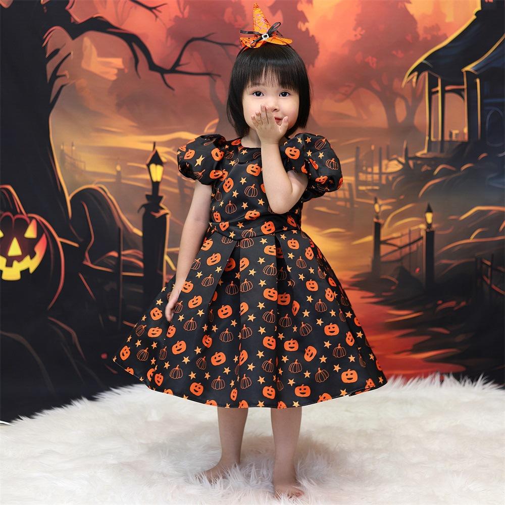 Girls Halloween Princess Costume Dress Set With Accessories
