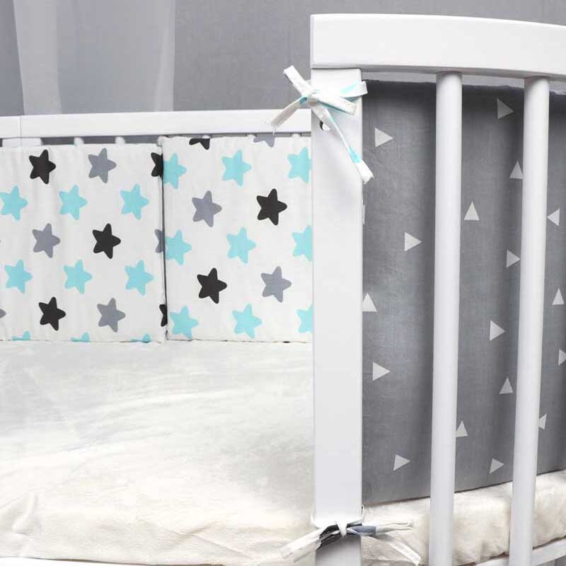 Detachable Crib Bumper Panels for Playful Nursery Decor