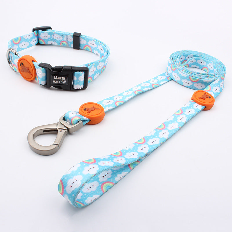 Large Dog Leash Set With Matching Collar & Harness