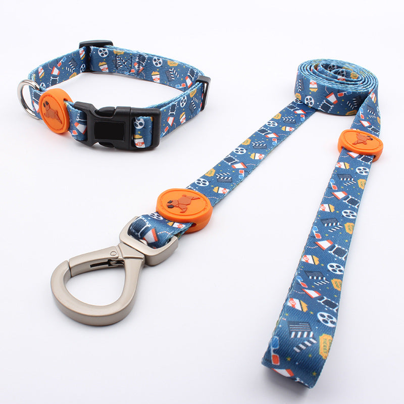 Large Dog Leash Set With Matching Collar & Harness