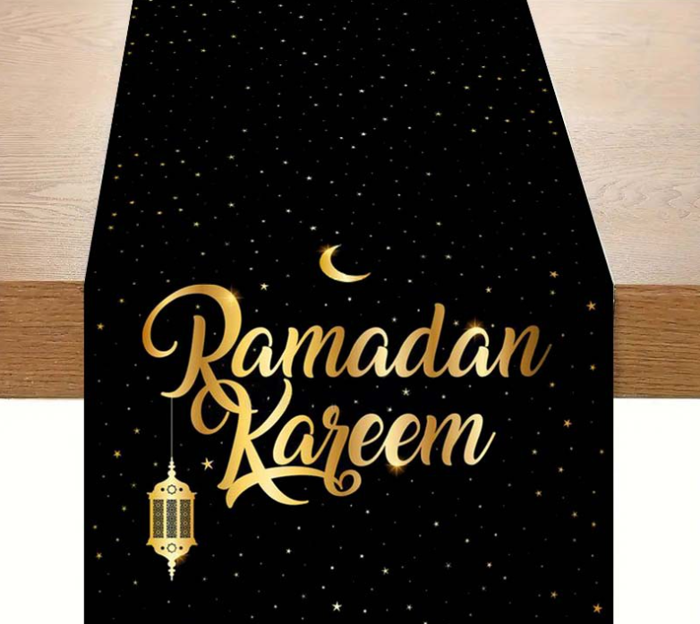 Ramadan Table Runner for Festive Eid Dining Table Decor