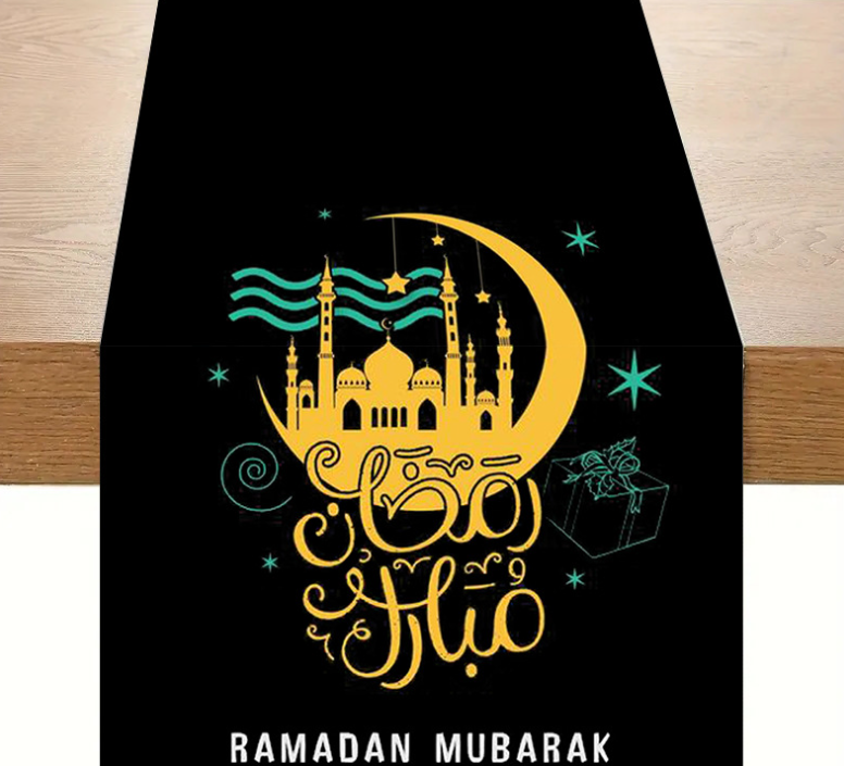Ramadan Table Runner for Festive Eid Dining Table Decor