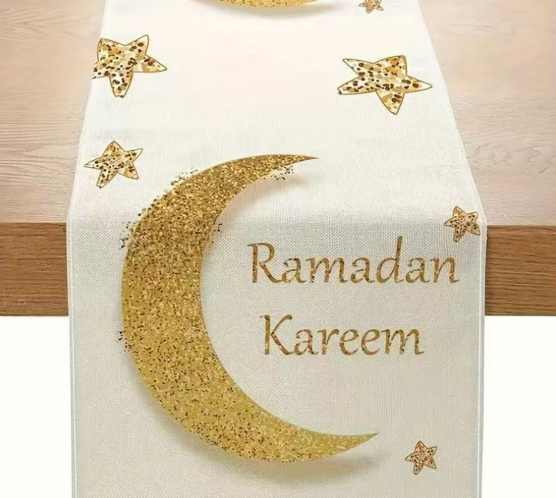 Ramadan Table Runner for Festive Eid Dining Table Decor