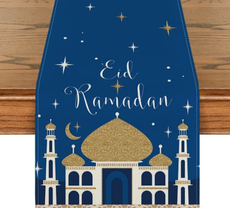 Ramadan Table Runner for Festive Eid Dining Table Decor