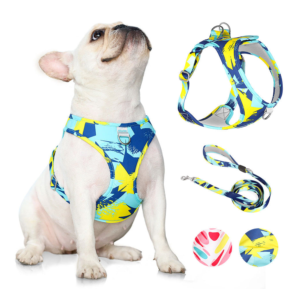 Dog Chest Harness and Leash Set for Secure Daily Walks