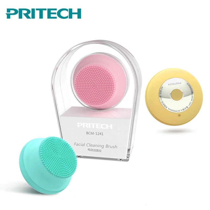 Silicone Facial Cleansing Brush with Micro-Vibration