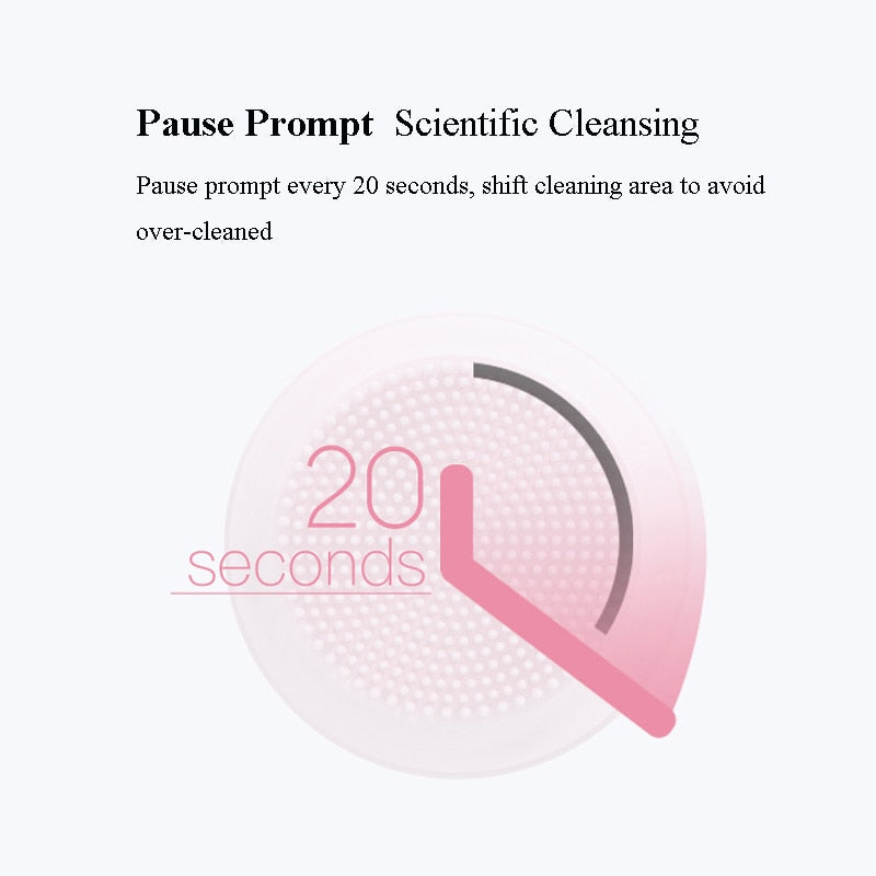 Silicone Facial Cleansing Brush with Micro-Vibration