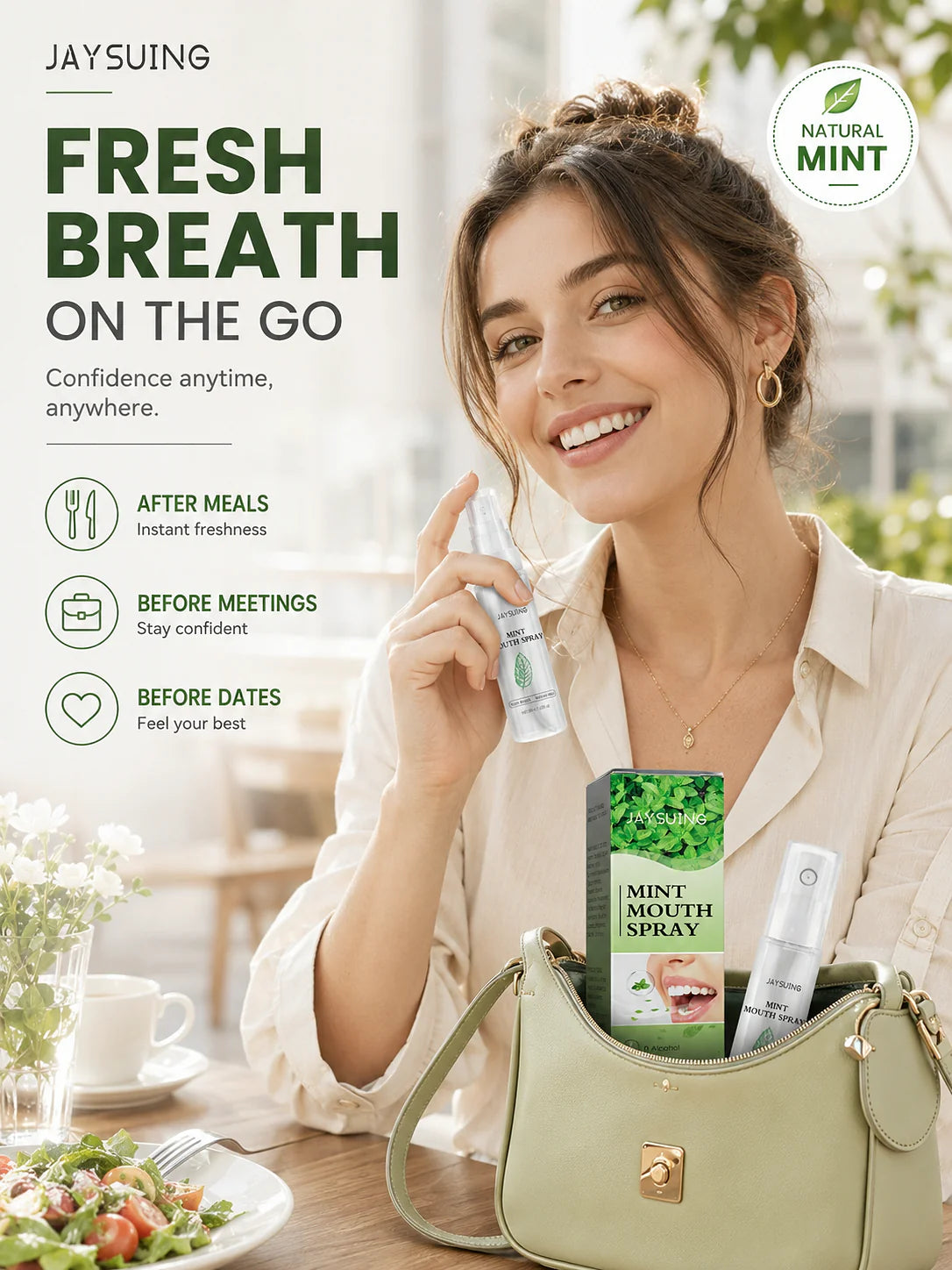 Probiotic Mint Breath Spray — 30,000 Cultures per Pump