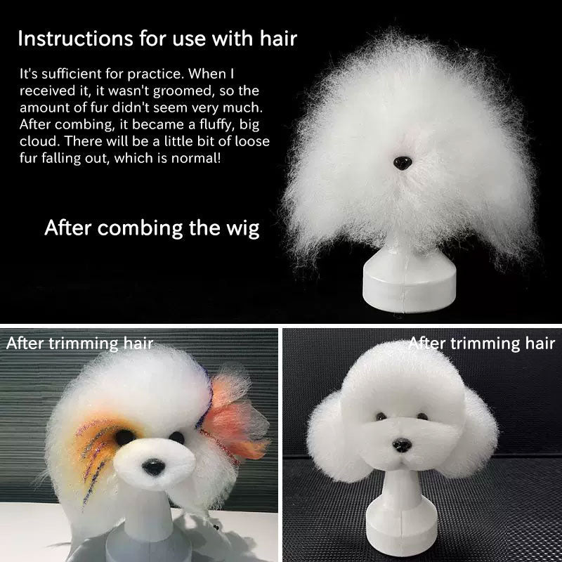 Dog Grooming Training Head for Fur Styling Practice