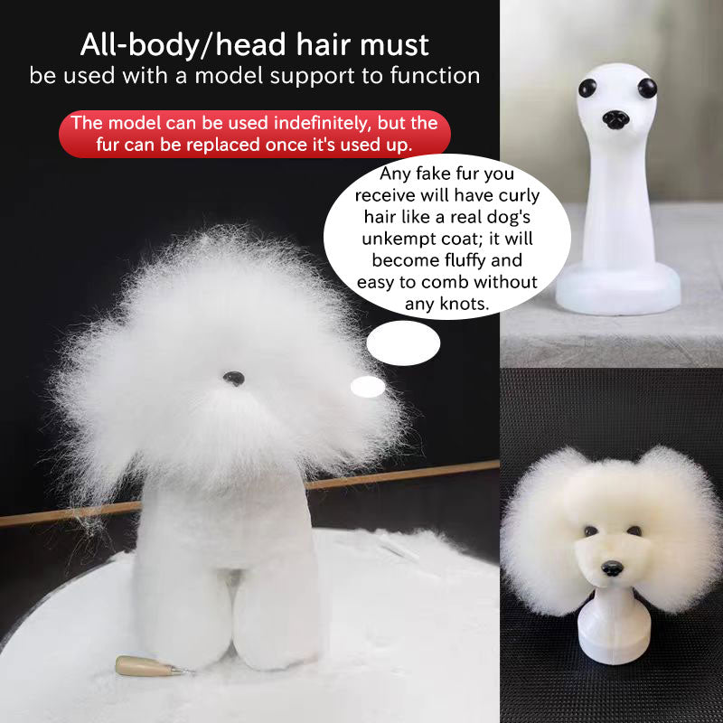 Dog Grooming Training Head for Fur Styling Practice