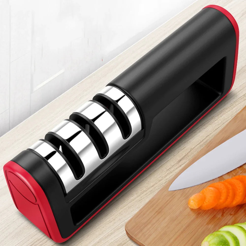 3-Stage Kitchen Knife Sharpener for a Sharper Edge at Home