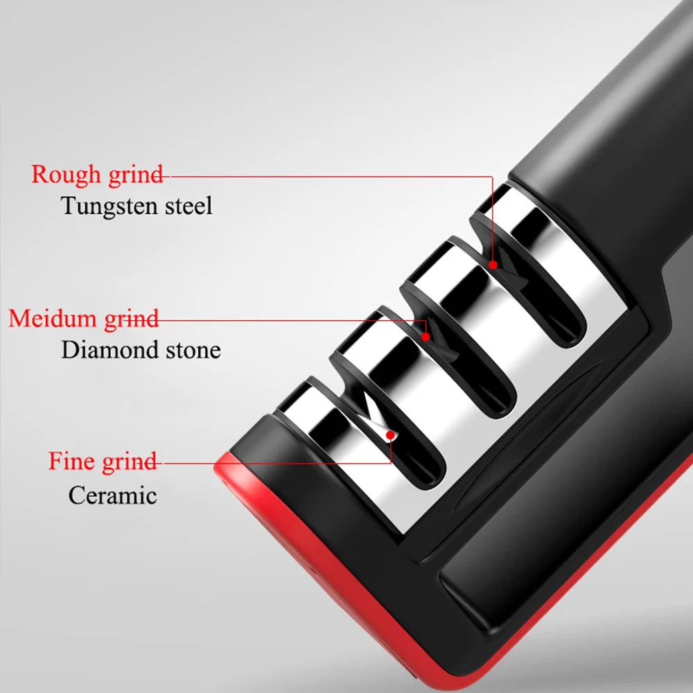 3-Stage Kitchen Knife Sharpener for a Sharper Edge at Home
