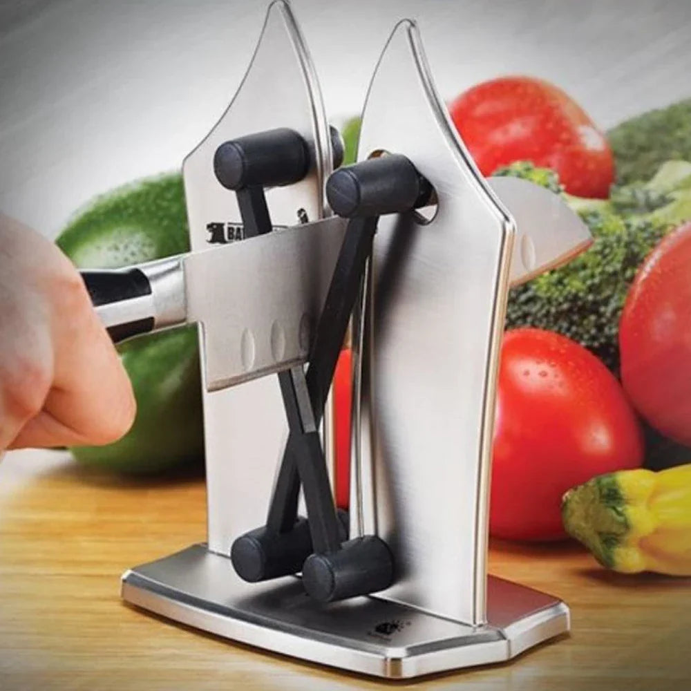 Pull-Through Knife Sharpener With Tungsten Carbide Blades