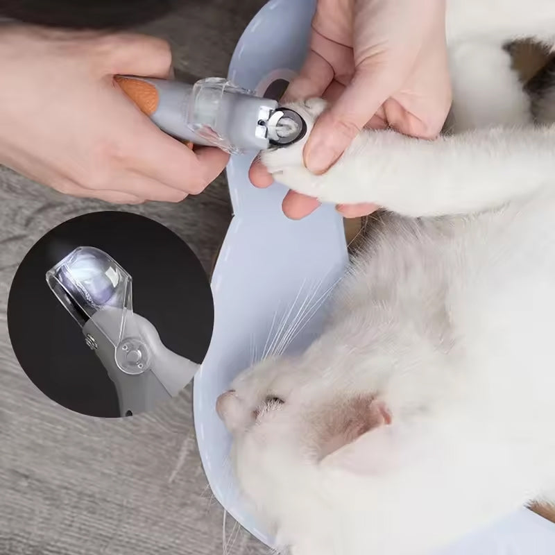 LED Pet Nail Clippers with 5× Magnification for Dogs