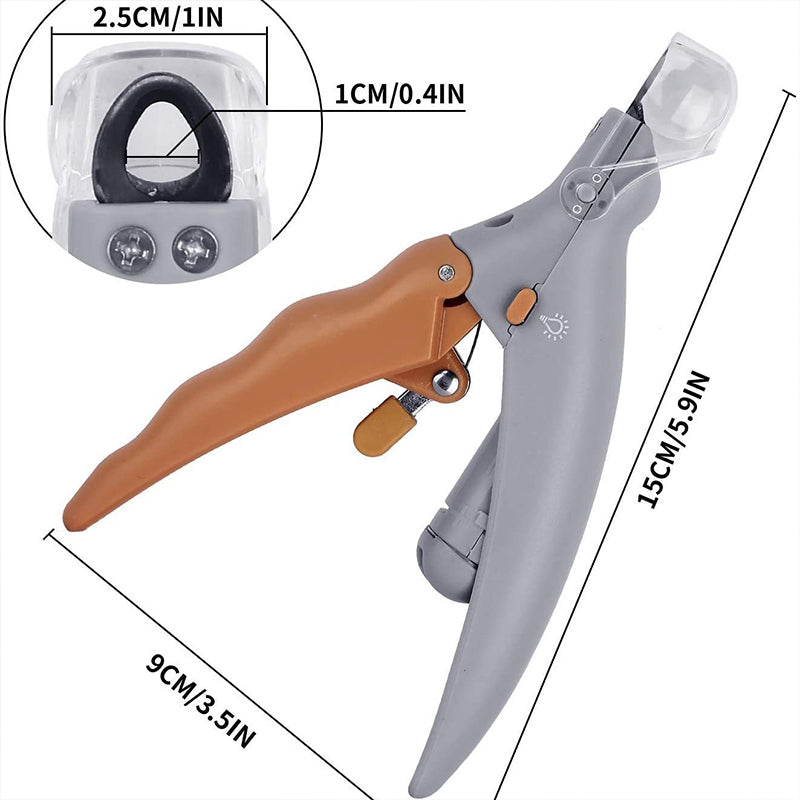 LED Pet Nail Clippers with 5× Magnification for Dogs