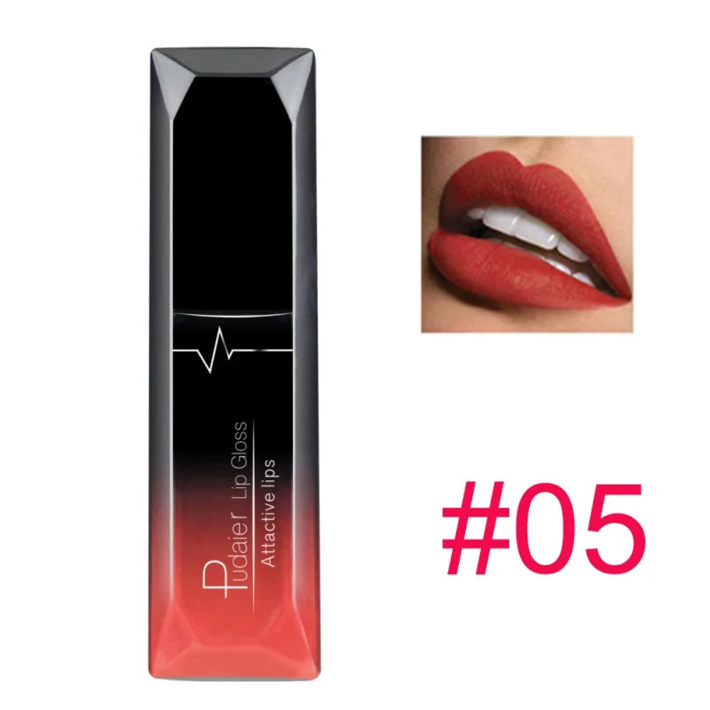 Metallic Liquid Lip Gloss, Waterproof Matte Color