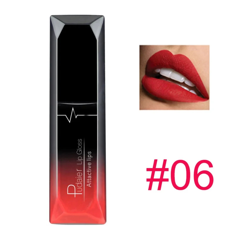 Metallic Liquid Lip Gloss, Waterproof Matte Color