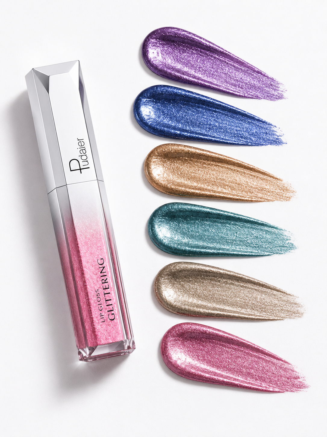 Pudaier Metallic Glitter Liquid Lip Gloss — 18 Shades