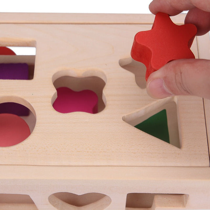 Wooden Shape Sorter Car for Screen-Free Toddler Play