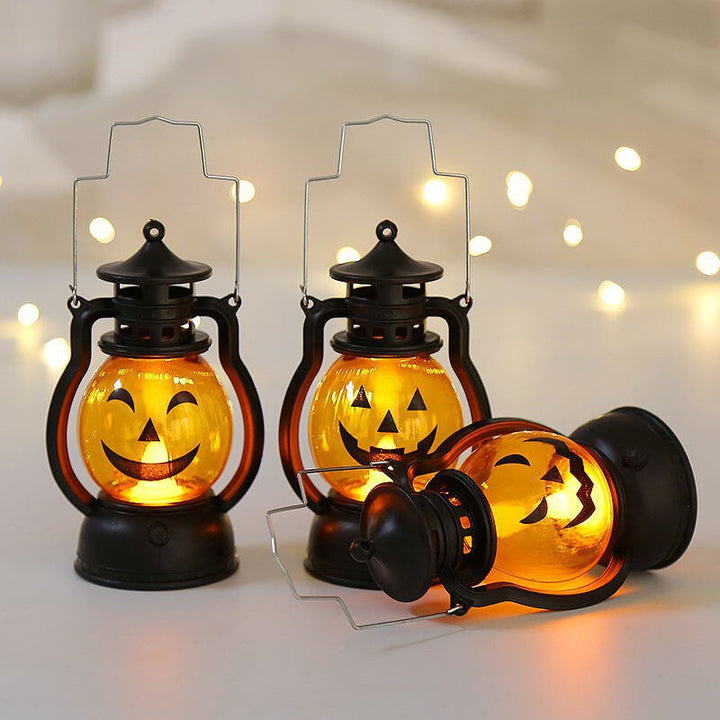 Pumpkin Skull LED Lantern Halloween Tabletop Light