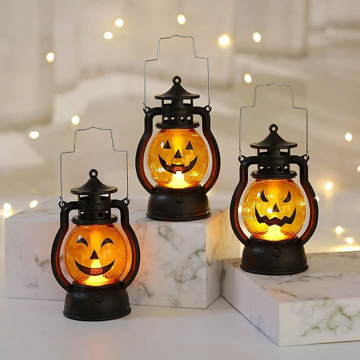 Pumpkin Skull LED Lantern Halloween Tabletop Light