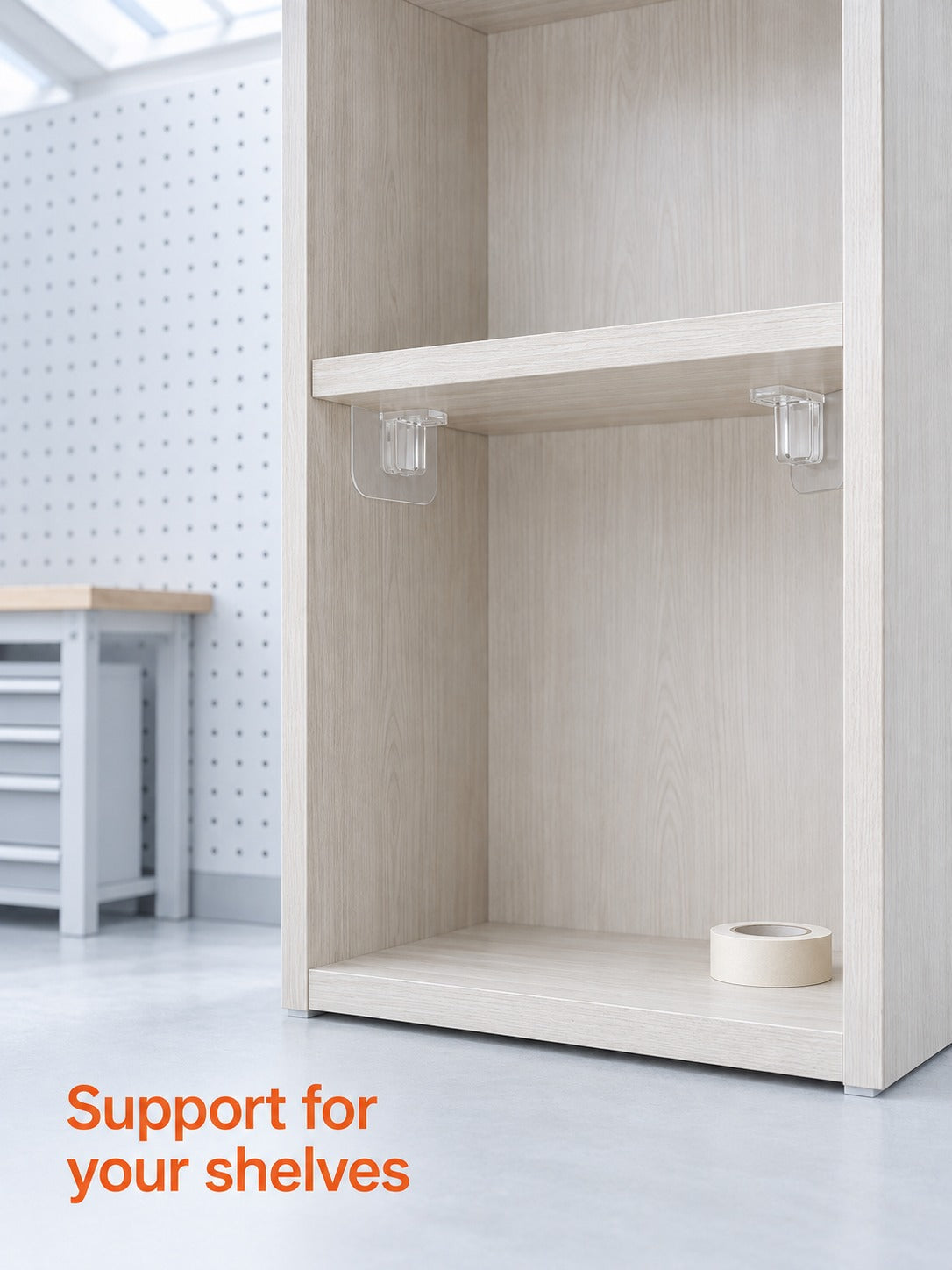 Punch-Free Shelf Support Bracket for Wardrobe Cabinets
