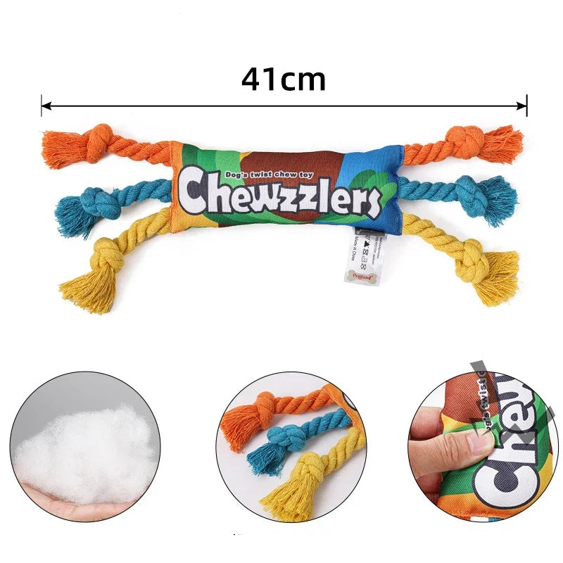 41cm Braided Rope Dog Toy for Tugging and Chewing