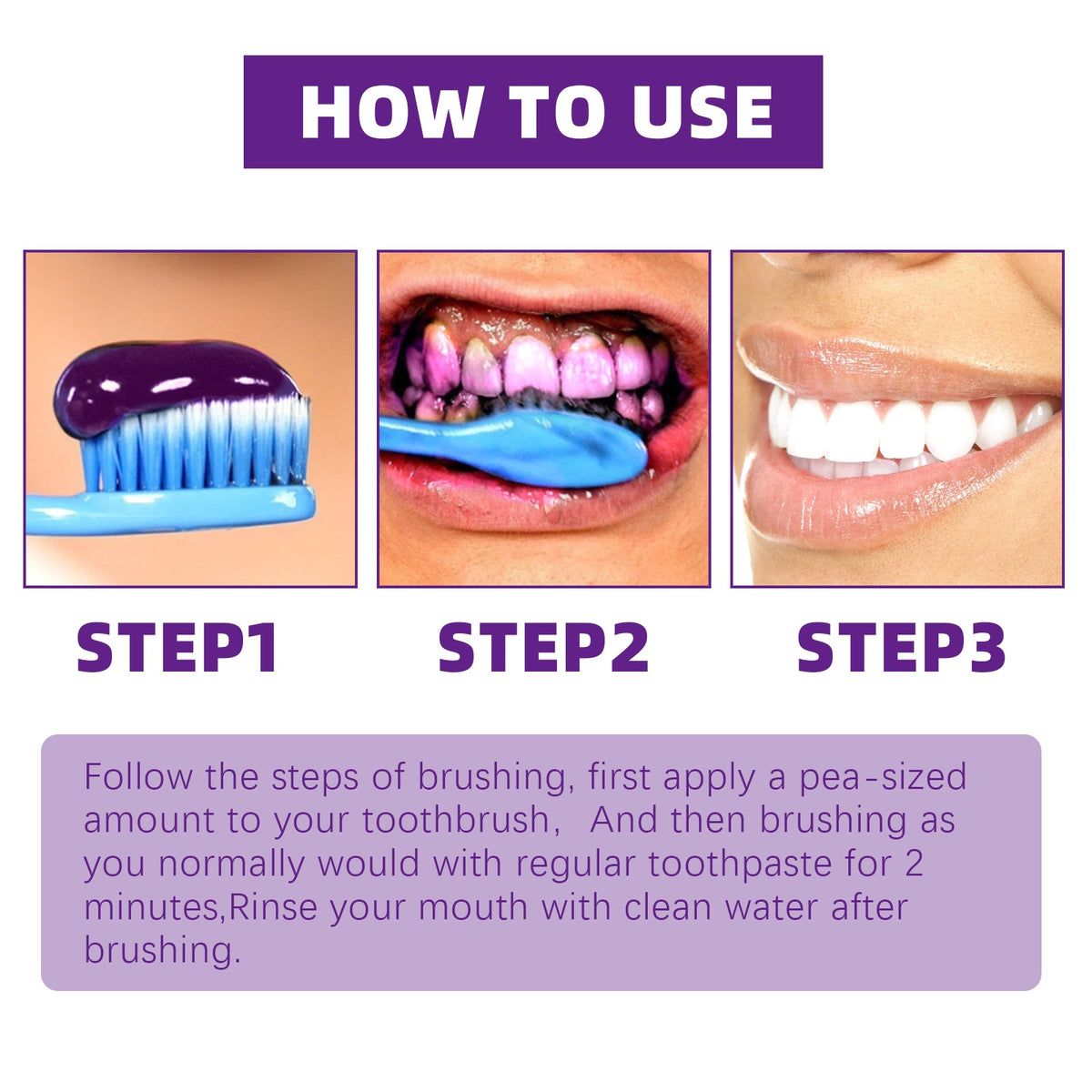 Purple Color-Correcting Toothpaste for Brighter Smiles