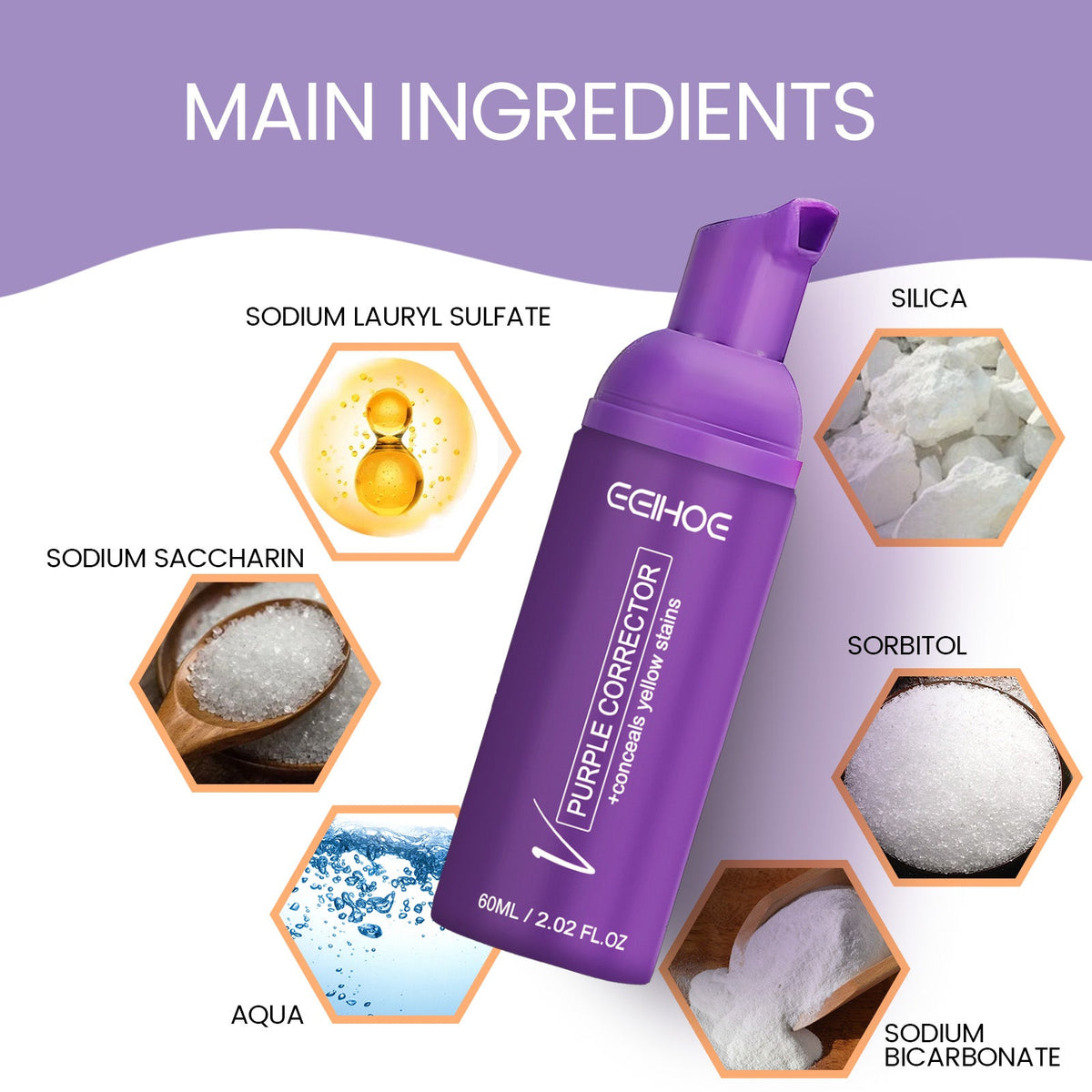 Purple Corrector Gel for Brighter-Looking Teeth Care
