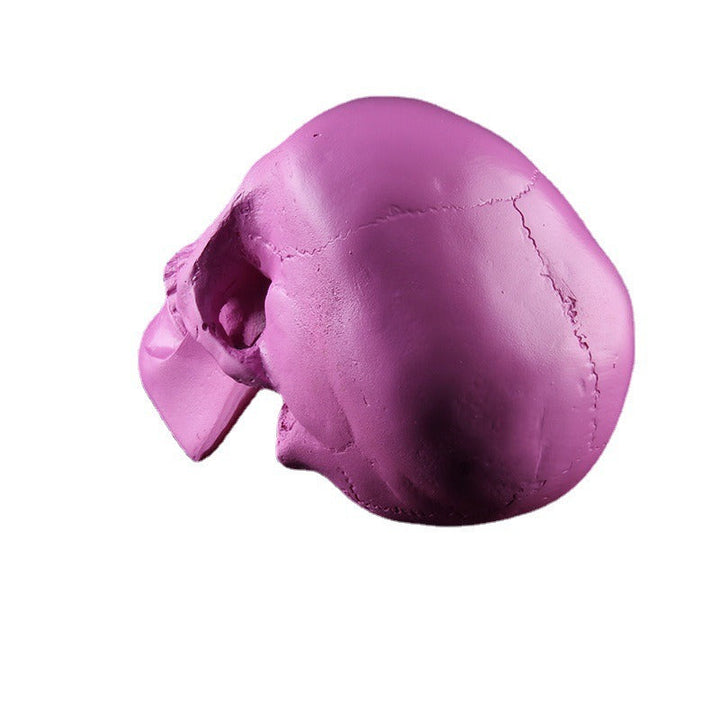 Purple Anatomical Skull Ornament for Gothic Decor